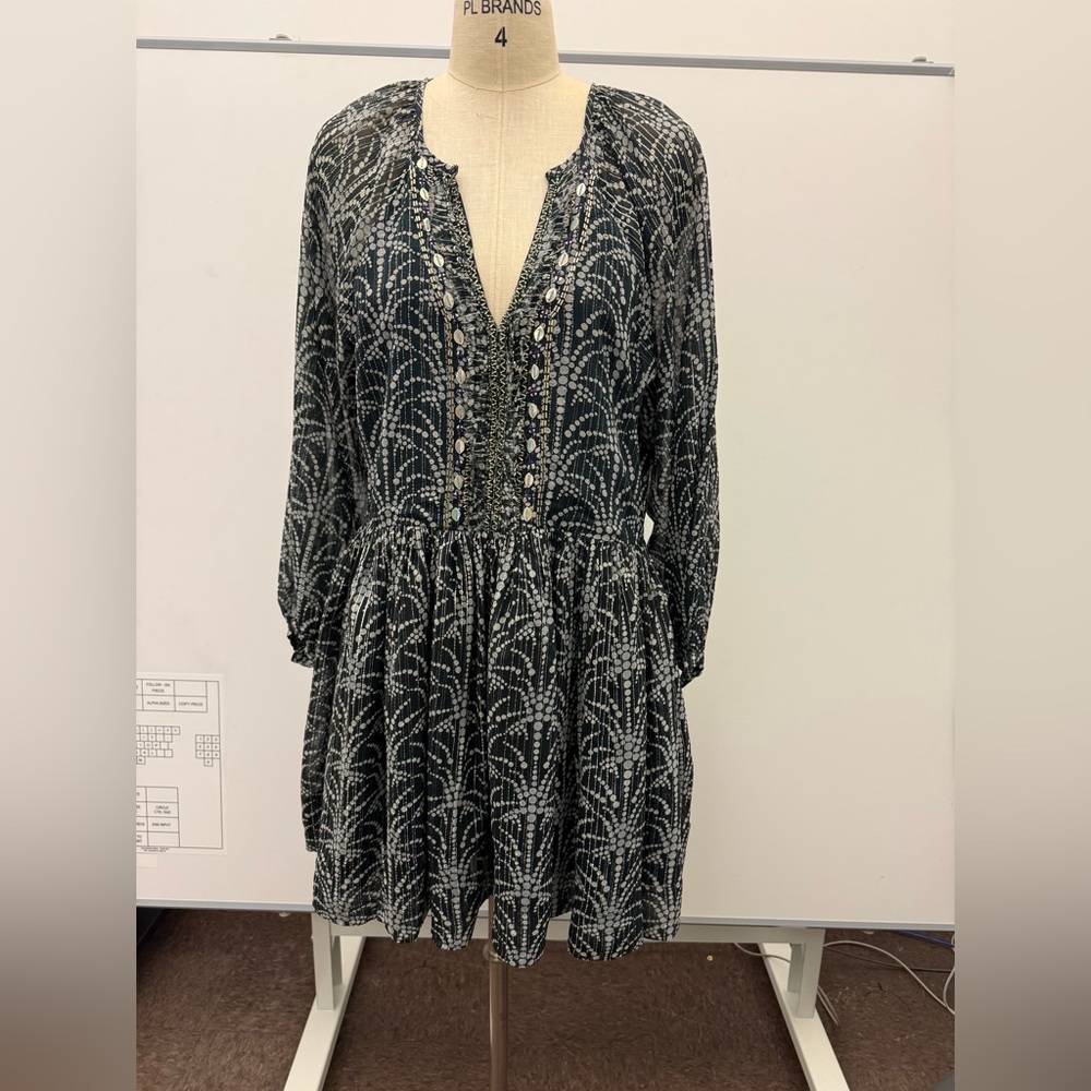 Love the Label Black and White Patterned Dress - Medium